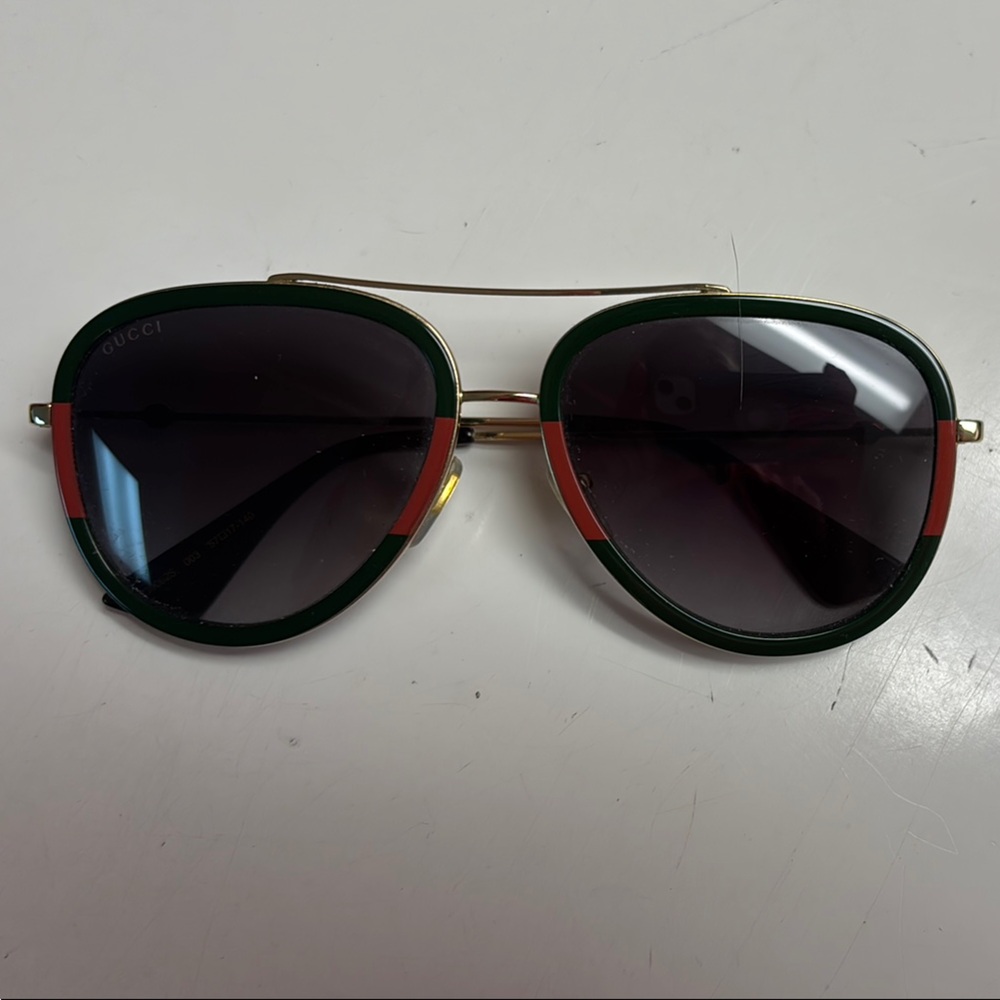 Gucci Green and Red Sunglasses
